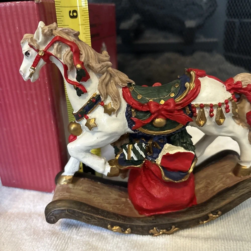 Vintage Giny Ornate Old-World Christmas Rocking Horse-1989 Precious Memories
